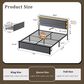 HOMLUX Queen Upholstered Platform Storage Bed Frame in Gray, , large