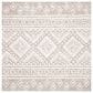Safavieh Micro-Loop 3" Square Dark Gray and Ivory Area Rug, , large