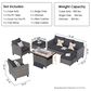 HOMLUX 6-Piece Outdoor Furniture Set in Dark Gray, , large