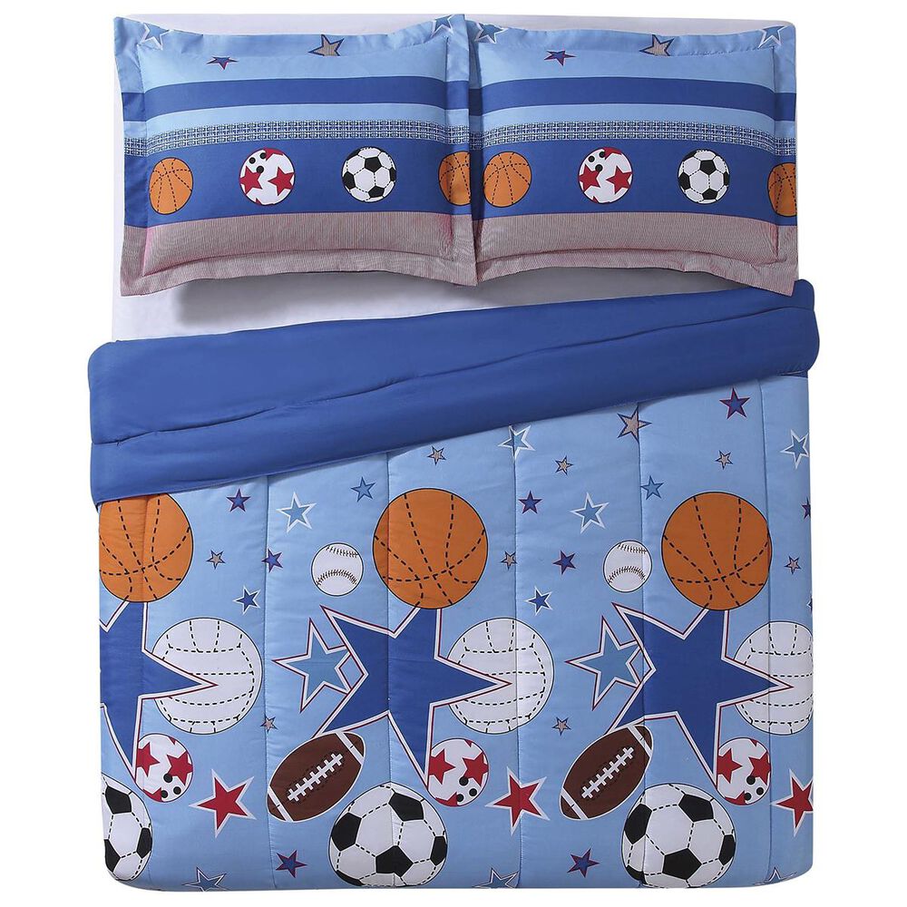 Pem America Sports and Stars 2-Piece Twin Comforter Set in Blue, , large