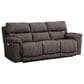 HomeStretch Cosmo Triple Power Reclining Sofa in Omnipotent Pewter, , large