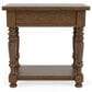 Riverside Furniture Eastlake 1-Drawer Rectangular Side Table in Whiskey Oak, , large