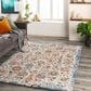 Surya Tuscany TUS-2331 Blue, Cream, Brown, Dusty Coral, Light Beige, Gray, Dark Blue and Bright Yellow 12" x 15" Area Rug, , large