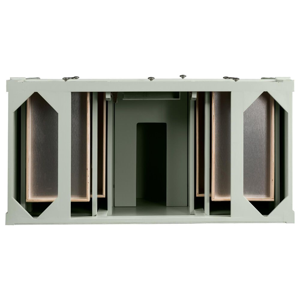 James Martin Vanities Brittany 48&quot; Single Bathroom Vanity in Sage Green with Single Hole 3 cm White Zeus Quartz Top and Rectangular Sink, , large