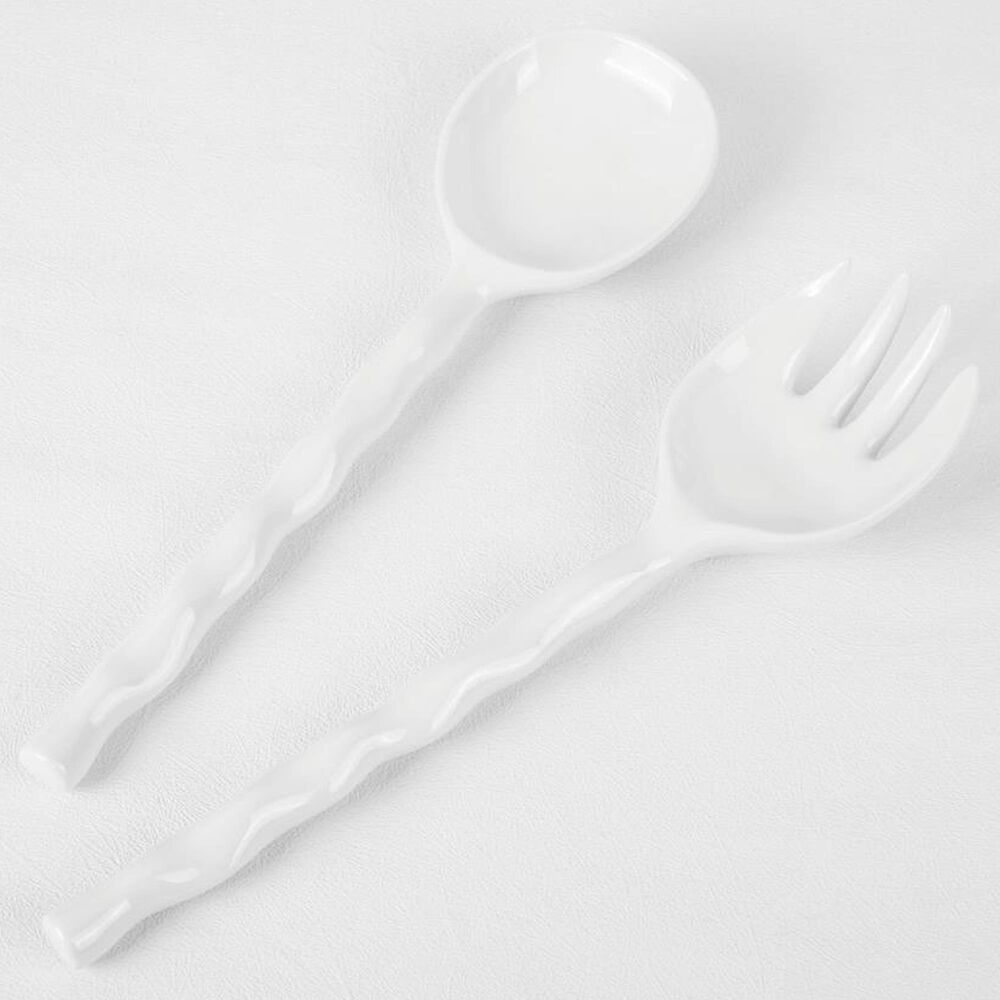 Supreme Melamine 2-Piece Salad Server Set in White, , large