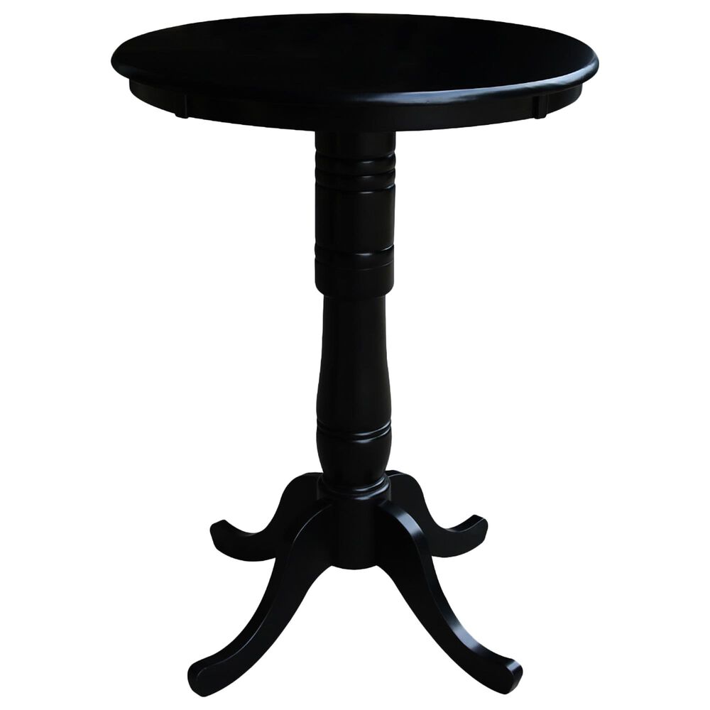 International Concepts 30" Pedestal Table in Black, , large