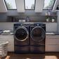 GE Appliances Front Load Washer and Electric Dryer with Pedestal in Black, , large