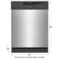 Frigidaire 24" Built-In Dishwasher with 5 Level Wash System in Stainless Steel, , large