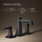 Kohler Riff Widespread Bathroom Sink Faucet in Matte Black, , large