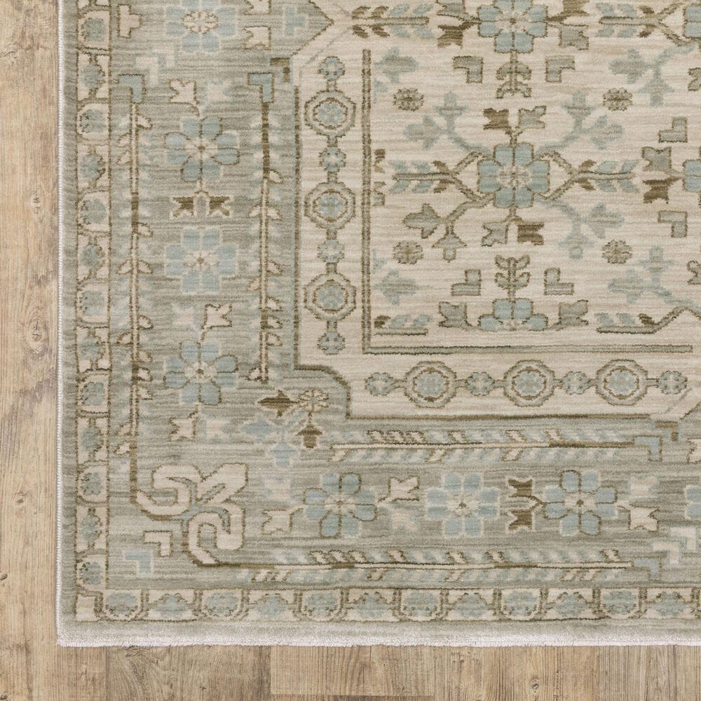Oriental Weavers Maeve MAE04 Beige and Blue 2'3" x 7'6" Runner, , large