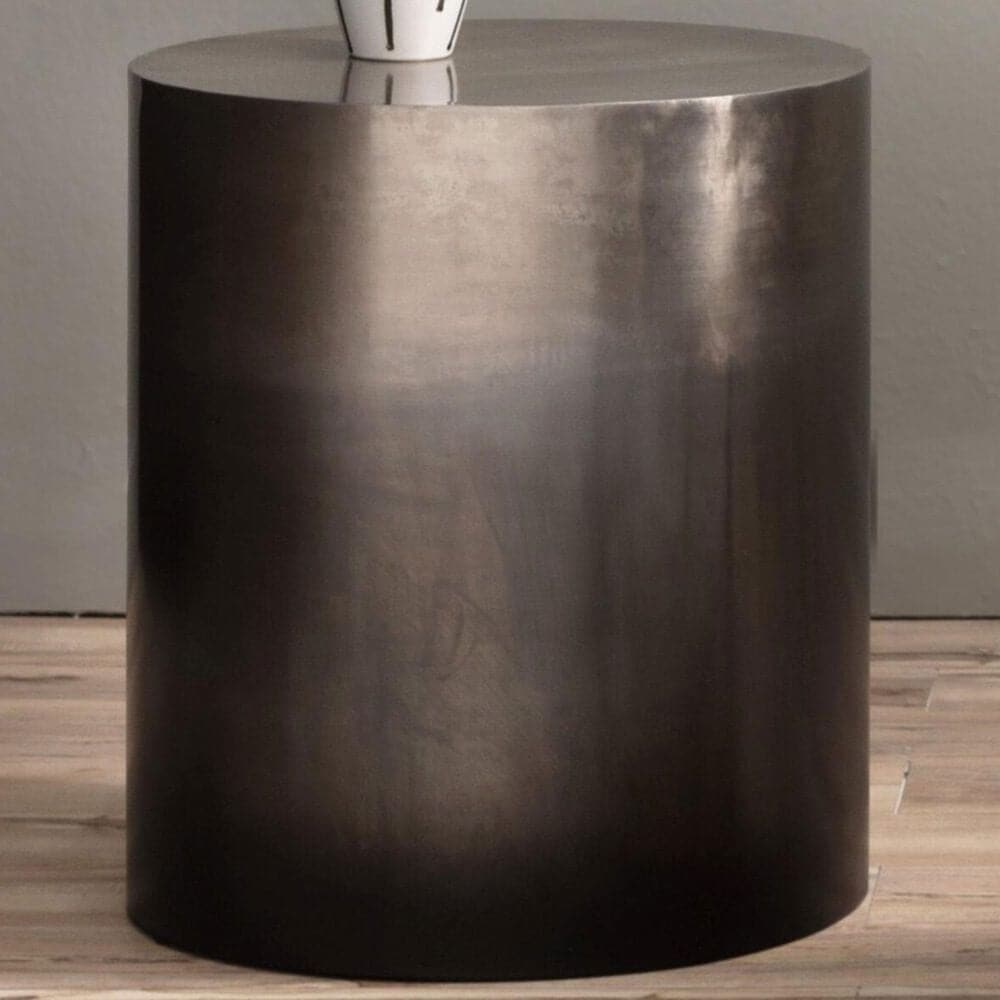 Four Hands Cameron End Table in Ombre Antique Pewter, , large