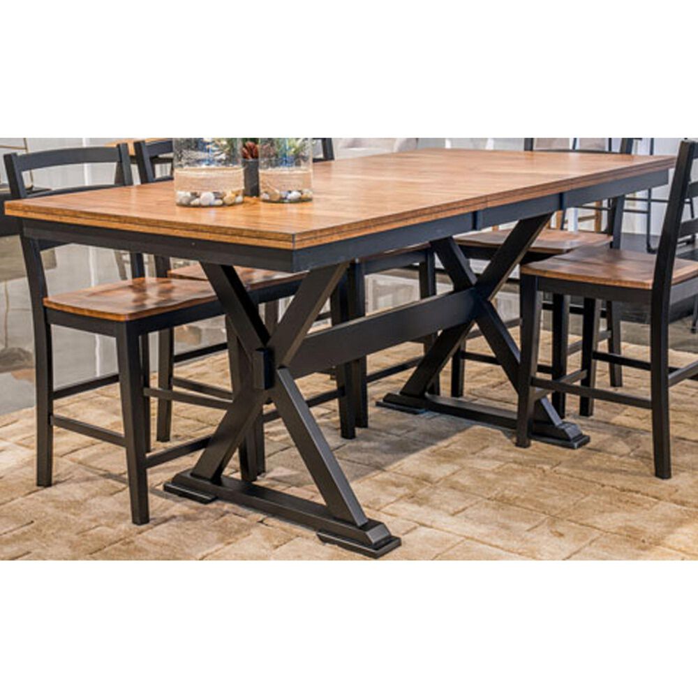 Ashley Wildenauer Counter Height Table with 18" Butterfly Leaf in Brown and Black - Table Only, , large