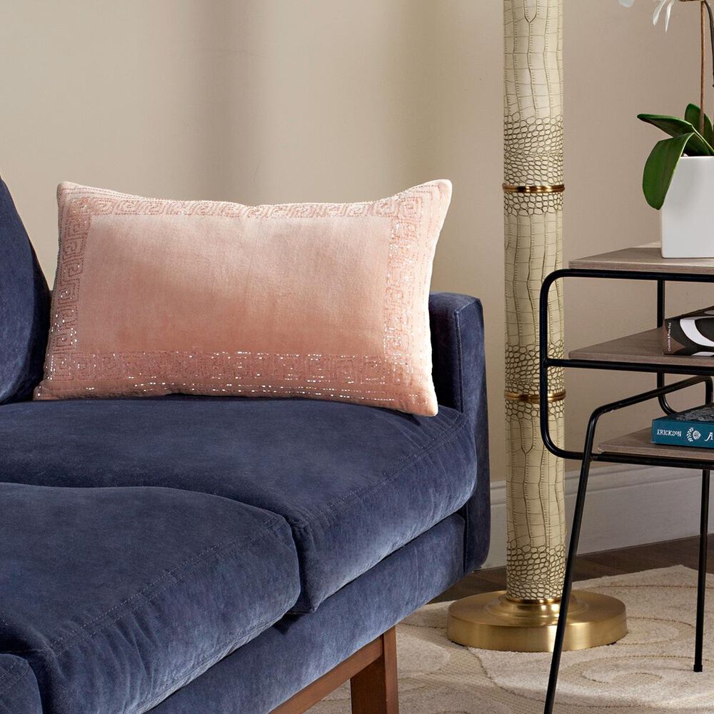 Safavieh Morrocan Border Pillow in Blush, , large