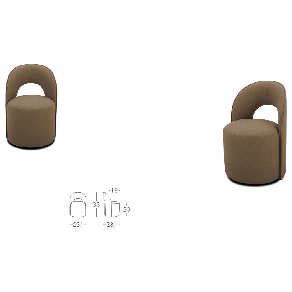 Interlochen Dining Chair with Casters in Maelle Butternut, , large