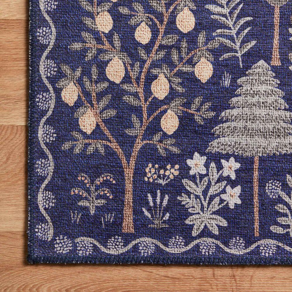 Rifle Paper Co. Menagerie  5&#39; x 7&#39;6&quot; Navy Runner, , large