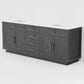 Lexora Home Abbey 84" Double Bathroom Vanity in Black Oak with 2 cm White Cultured Marble Top and Rectangular Sinks, , large
