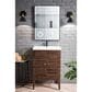 James Martin Vanities Linden 24" Single Bathroom Vanity in Mid Century Walnut with 5 cm White Glossy Resin Top and Rectangular Sink, , large