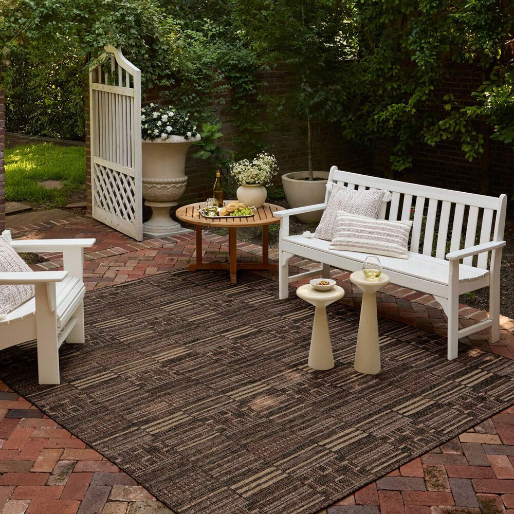 Loloi II Birch 5&#39; x 7&#39;3&quot; Spice and Tobacco Indoor/Outdoor Area Rug, , large