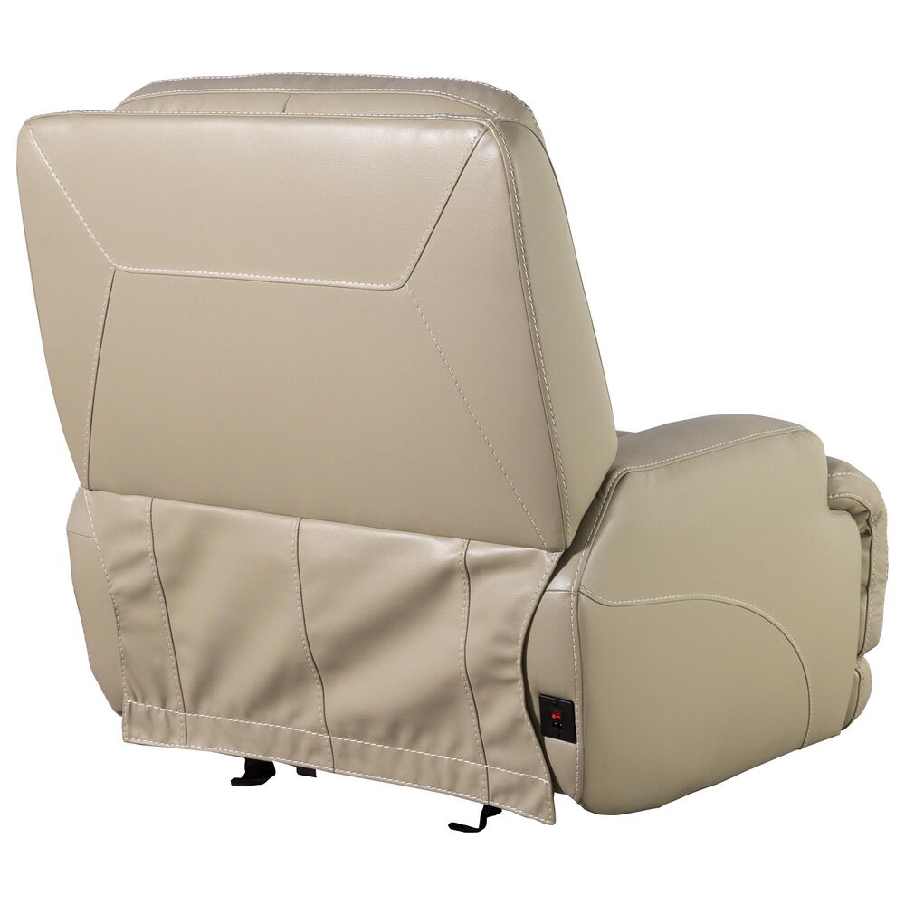 Sienna Designs Leather Power Glider Recliner Chair With Power Headrest In Caesar Ivory Nebraska Furniture Mart