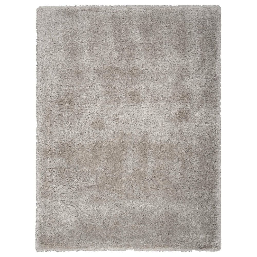 Nourison Dreamy Shag 4" x 6" Silver Area Rug, , large