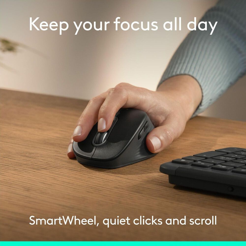 Logitech Signature Comfort Wireless Mouse in Black, , large