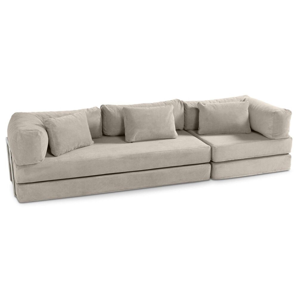 Jaxx Unsofa Stationary Sofa in Stucco Grey, , large