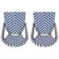 Hearth and Haven Outdoor Wicker French Barstool with Brown Aluminum Frame in Navy Blue (Set of 2), , large