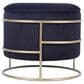 Rta Products Elegant Storage Ottoman with Gold Frame in Black, , large