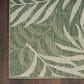 Nourison Garden Oasis GOA01 Green and Ivory 5" x 7" Indoor/Outdoor Area Rug, , large