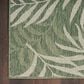 Nourison Garden Oasis GOA01 Green and Ivory 5" x 7" Indoor/Outdoor Area Rug, , large