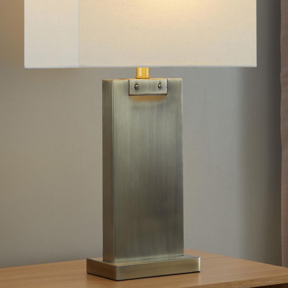 Grandview Gallery Royce Metal Table Lamp in Antique Brass, , large