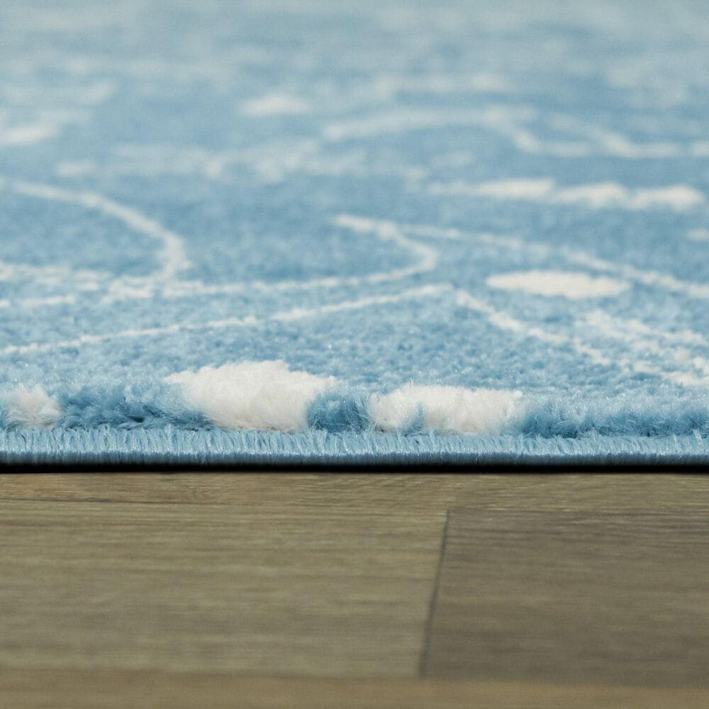 Balta Rugs Parker Dinosaur 5&#39;3&quot; x 7&#39; Teal Kids Area Rug, , large