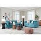 Ashley Keerwick Stationary Queen Sofa Sleeper in Teal, , large