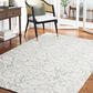 Safavieh Micro-Loop Damask 4" x 6" Ivory and Grey Area Rug, , large