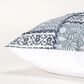 Rizzy Home 20" x 20" Down Filled Floral Throw Pillow in Blue and Neutral, , large