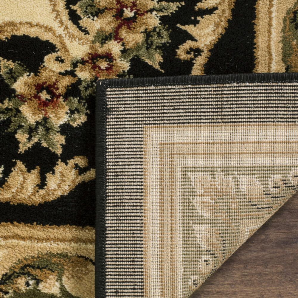 Safavieh Lyndhurst LNH218 5&#39;3&quot; x 7&#39;6&quot; Black and Ivory Area Rug, , large