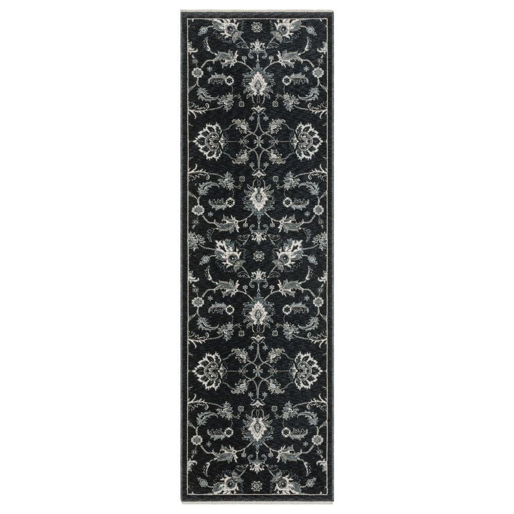 Oriental Weavers Echo ECH05 Blue and Ivory 2"3" x 7"6" Runner, , large