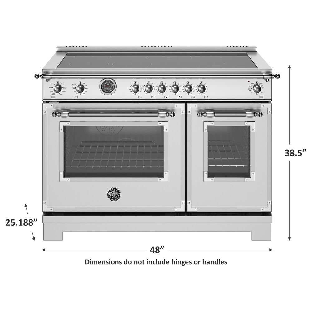 Bertazzoni Heritage 7 Cu. Ft. Freestanding Electric Range in Stainless Steel, , large