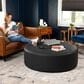 Jaxx Candler Round Ottoman in Black, , large