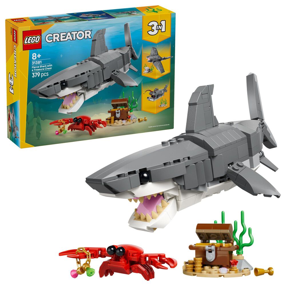 LEGO Creator Fierce Shark with a Treasure Chest Building Set, , large