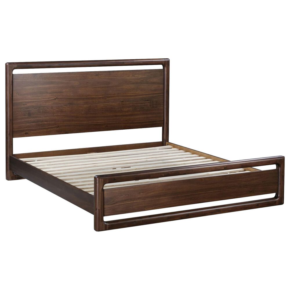 Urban Home Sol King Platform Panel Bed with Two Nightstands in Brown Spice, , large