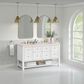 James Martin Vanities Breckenridge 60" Double Bathroom Vanity in Bright White with 3 cm Eternal Marfil Quartz Top and Rectangular Sinks, , large