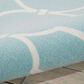 Nourison Home & Garden RS087 10" x 13" Aqua Indoor/Outdoor Area Rug, , large