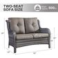 Sunwell Garden Patio Loveseat in Gray, , large