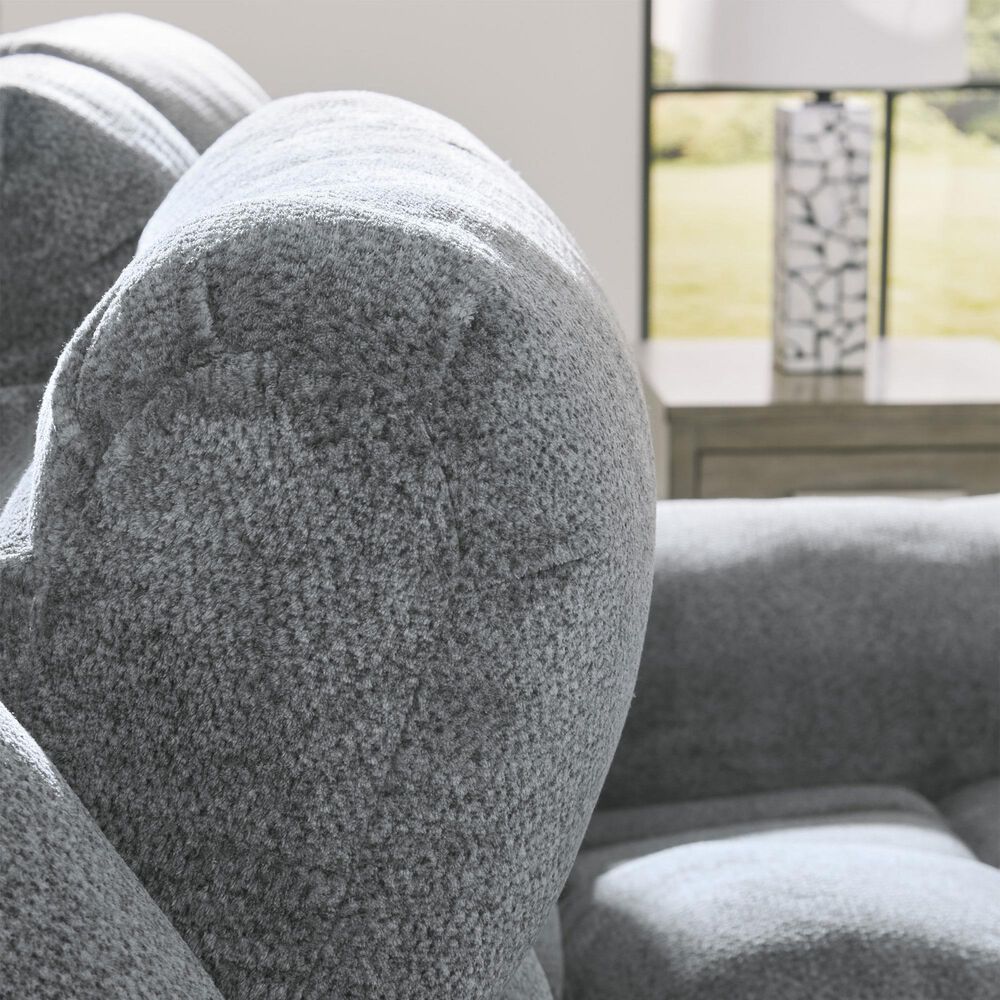 Ashley Tip-Off Power Reclining Loveseat in Slate, , large