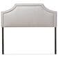 Baxton Studio Avignon Full Upholstered Headboard in Greyish Beige, , large
