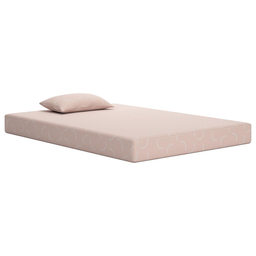 Ashley iKidz Firm Full Mattress with Pillow in Coral, , large