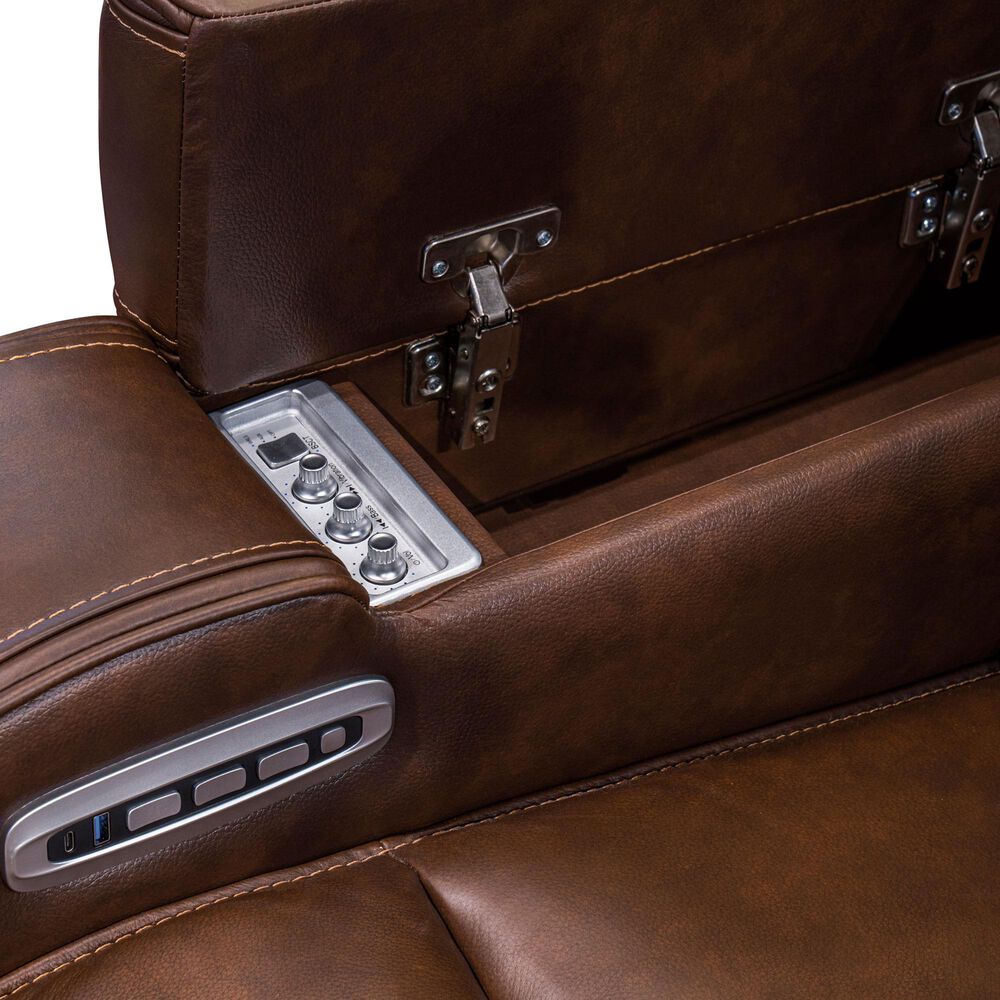 Ashley Knightington Power Reclining Loveseat in Brown, , large