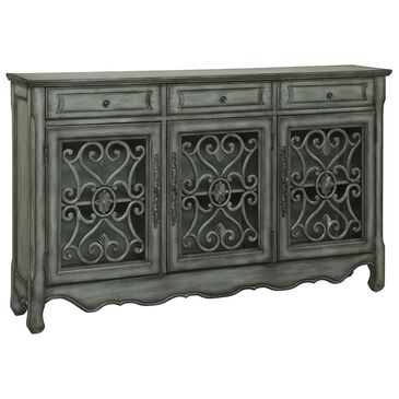 Shell Island Furniture Cabrino Credenza in Hood Grey and Pewter Metal, , large