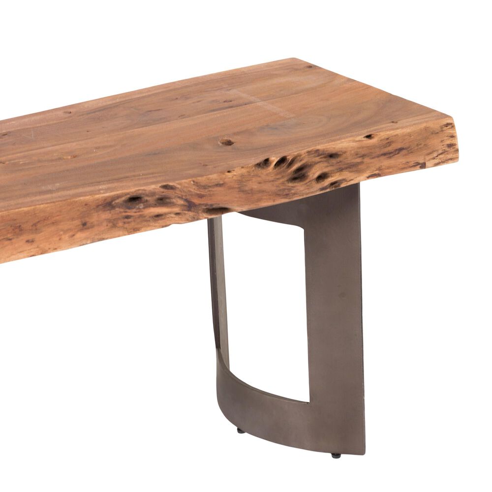 Moe&#39;s Home Collection Bent Extra Small Bench in Brown, , large